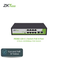Switch PoE 8 PORT ZKTeco PE082-120-C