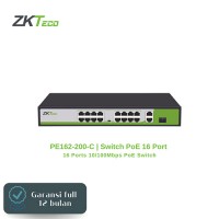 Switch PoE 16 Port ZKTeco PE162-200-C